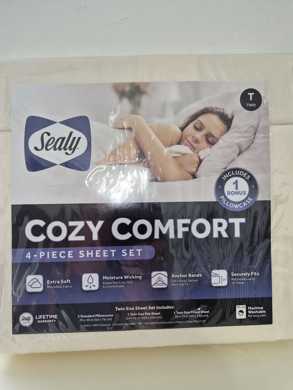 Sealy Twin Cozy Comfort Sheet Set